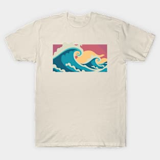 Ocean Wave Retro T-Shirt